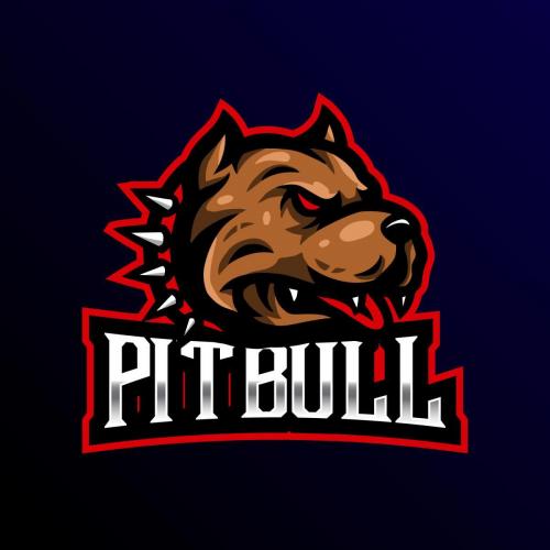 pitbull mascot logo esport gaming illustration
